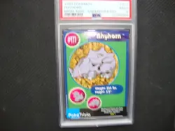 1999 Burger King Pokemon Rhyhorn UnPerforated card #111 Psa 9 Mint - Image 1
