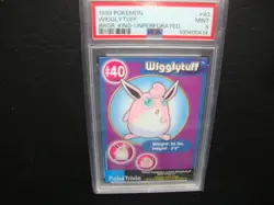 1999 Pokemon Burger King UnPerforated Wigglytuff card #40 Psa 9 Mint - Image 1