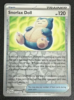Snorlax Doll 175/182 Paradox Rift Reverse Holo Pokemon TCG Card NM - Image 1