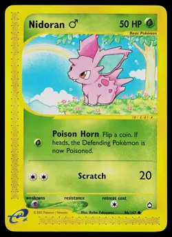 Pokemon Card - Nidoran M Aquapolis 96/147 Common - Image 1