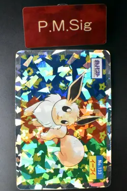 Eevee No. 133 Topsun 1997 Checkered Prism Japanese Pokemon Card - Image 1