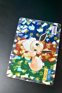 Eevee No. 133 Topsun 1997 Checkered Prism Japanese Pokemon Card - Image 3