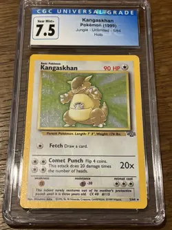 Pokemon Cards 1999 Jungle Unlimited Kangaskhan Holo 5/64 CGC 7.5 - Image 1