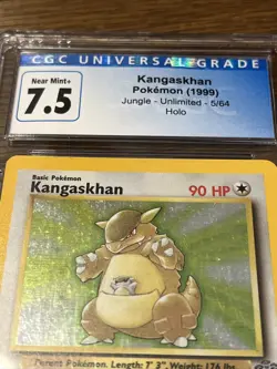 Pokemon Cards 1999 Jungle Unlimited Kangaskhan Holo 5/64 CGC 7.5 - Image 2