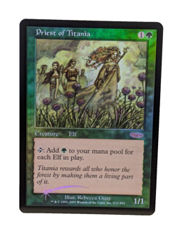 Priest Of Titania Foil B FNM Promo Holo Friday Night Magic Gathering MTG Card - Image 1
