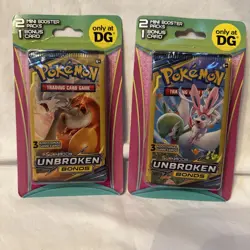 Pokemon TCG Unbroken Bonds Lot of 2 (2) Mini Packs (3 cards each) w/ promo card - Image 1