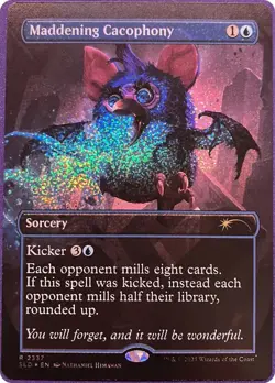 Maddening Cacophony Furby: The Oddnodies Secret Lair Confetti Foil MTG NM - Image 1
