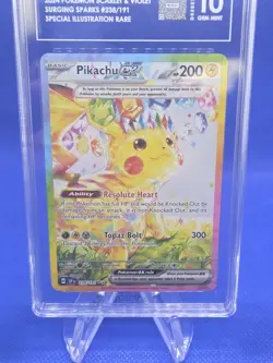 Pokemon Surging Sparks Pikachu ex 238/191 Special Illustration Rare SIR TAG 10 - Image 3