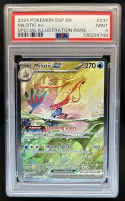 2024 Pokemon Surging Sparks Milotic Ex #237/191 PSA 9 - Image 1