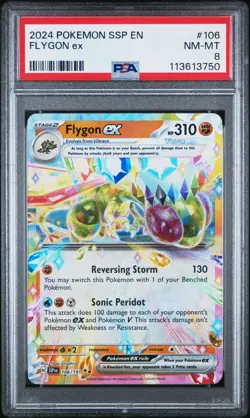 2024 POKEMON SSP EN-SURGING SPARKS 106 FLYGON EX PSA 8 - Image 1