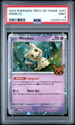 142064744 Mimikyu 2024 Pokemon Trick or Trade #037 PSA 9 - Image 1