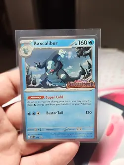 Pokemon Paldea Evolved Prerelease Black Star Promo Holo Baxcalibur SVP019 Stampd - Image 1