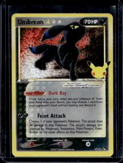 2021 Pokemon SWSH Celebrations Umbreon Classic Collection #17/17 - Image 1