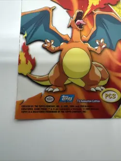 2000 Topps Pokemon TV Animation Series 2 PC3 Charizard #06 Clear Card Blue Label - Image 3