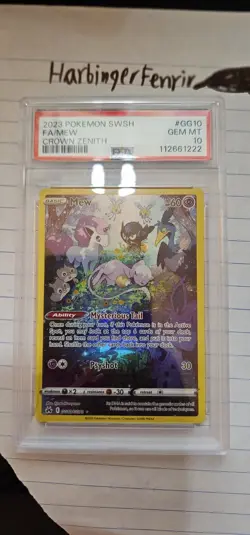 2023 Pokemon Crown Zenith GG10/GG70 Mew Full Art Ultra Rare Holo PSA 10 - Image 1