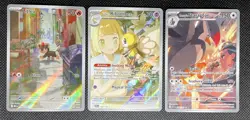 Pokemon TCG Illustration Rare Litleo Lilllies Ribombee Larrys Staraptor Lot - Image 1