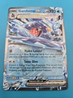 Garchomp ex 038/182 SV04: Paradox Rift Double Rare Holo Pokemon TCG LP - Image 1