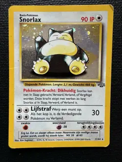 Vintage Pokemon Snorlax 11/64 Jungle Holo Rare Dutch Wizards MP - Image 1