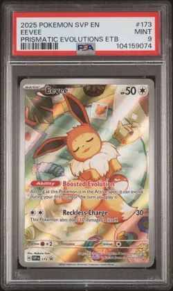 Eevee #173 - Pokemon Prismatic Evolutions Black Star Promo - PSA 9 - Image 1