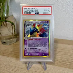 2006 PSA 8 Typhlosion #12 Holo Rare Pokemon EX Dragon Frontiers DELTA SPECIES - Image 1