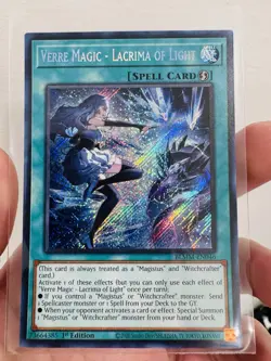 YuGiOh! - Verre Magic - Lacrima of Light BLMM-EN046 Secret Rare 1st Edition NM - Image 1