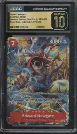 2025 One Piece Premium Booster Vol 2 Super Rare Edward Newgate Pristine CGC 10 - Image 1