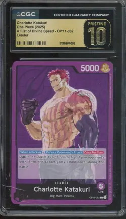 2025 One Piece A Fist Of Divine Speed Leader Charlotte Katakuri Pristine CGC 10 - Image 1