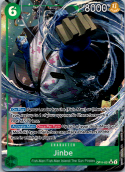 🔥Jinbe One Piece TCG Fist of Divine Speed OP11-031 Alt Art Super Rare 🔥 - Image 1