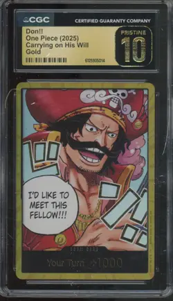2025 One Piece Carrying On His Will Gold Don!! Pristine CGC 10 - Image 1