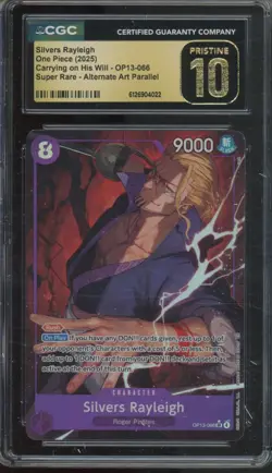 2025 One Piece Carrying On His Will Super Rare Silvers Rayleigh Pristine CGC 10 - Image 1