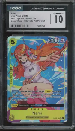 2025 One Piece Two Legends Super Rare Nami Gem Mint CGC 10 - Image 1