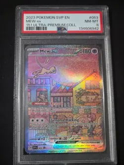 PSA 8 NM-MINT Mew Ex SVP053 ALTERNATE ART HOLO 151 UPC PROMO Pokemon Card - Image 1