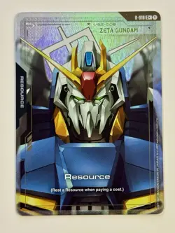Gundam Card Game TCG Dual Impact Resource Zeta Gundam R-018 C+ NM - Image 1
