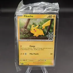 Pokemon TCG Snowflake Stamped Pikachu Holiday Calendar 025/165 Promo Card - Image 1