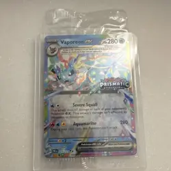 Pokemon Vaporeon ex 023/131 Prismatic Evolutions Promo Stamped Holo 280 HP Card - Image 1
