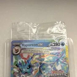 Pokemon Vaporeon ex 023/131 Prismatic Evolutions Promo Stamped Holo 280 HP Card - Image 2
