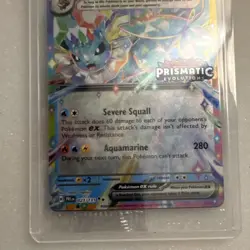 Pokemon Vaporeon ex 023/131 Prismatic Evolutions Promo Stamped Holo 280 HP Card - Image 3