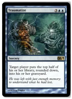 MTG Traumatize - Core Set 2014 Moderately Played English - Image 1