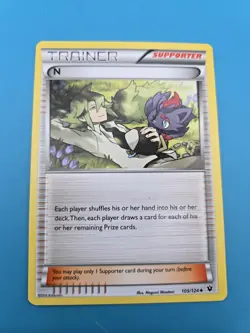 N (Supporter) XY - Fates Collide 105/124 Pokemon card VG - Image 1