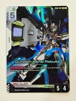 Gundam Aerial Rebuild - Newtype Rising - LR (GD01-067) Trading Card - Image 1