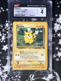 ⚡✨ Pikachu 60/64 CGC VG/EX 4 Pokemon Jungle 1999 Card! 🎉 - Image 1