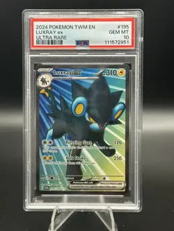 Pokemon TCG Luxray EX Twilight Masquerade Full Art Card 195/167 PSA 10 - Image 1