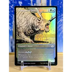 MTG Magic The Gathering - Trumpeting Gnarr - 307 - Foil - Showcase - Image 1