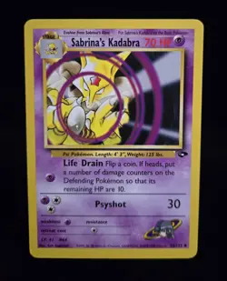 Pokemon TCG - SABRINA'S KADABRA - 58/132 - UNLIMITED - GYM CHALLENGE (2000) - NM - Image 1