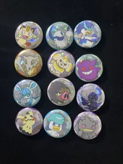 2025 Pokemon TCG S-Chinese Gem Pack Badge Meowth Gengar Cubone Lot*12 TB44 - Image 1