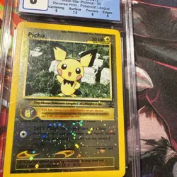 2001 POKEMON BLACK STAR PROMO #35 PICHU REVERSE FOIL CGC 8 POKEMON LEAGUE - Image 3