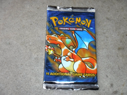 1999 POKEMON BASE SET UNLIMITED BOOSTER PACK CHARIZARD ART FOIL PACKS - Image 1