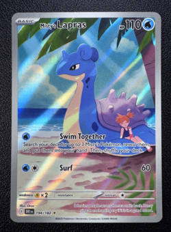 Pokemon: Misty's Lapras Illustration Rare IR Full Art Holo 194/182 Destined - Image 1