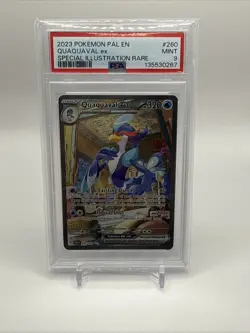 Quaquaval EX 260/193 PSA 9 Pokemon Paldea Evolved Illustration Rare Holo - Image 1