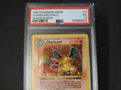 1999 Pokemon Charizard Shadowless Rare 4/102 PSA 3 - Image 4